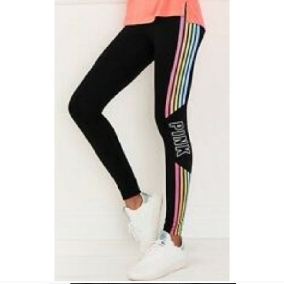 PINK Victoria's Secret Pants - VS Pink Rainbow Leggings